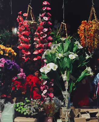 selling flowers